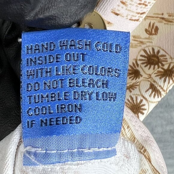 J.McLaughlin Womens M Beige Brown Toile Print Button Up Blouse Catalina Cloth Ar - Picture 14 of 14